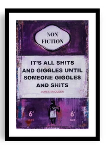 James McQueen - It's All Shits and Giggles, Giclee Print, Pinguin Books Poster - Picture 1 of 10