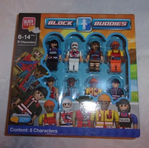 Block Buddies Block Tech 6-14 años 8 personajes policía astronauta soldado - Imagen 1 de 3