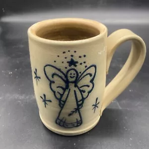 VTG 1997 Maple City Pottery Angel Large Mug Goose Berry Patch - Picture 1 of 5