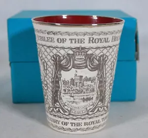 1977 HALCYON DAYS BILSTON & BATTERSEA EMAILLE DIAMANT JUBILÄUM BECHER - TASSE NEU - Bild 1 von 16