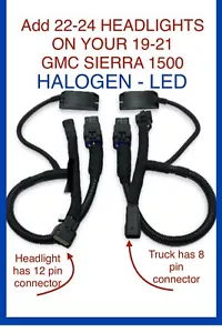 Adaptador de conversión de faros GMC SIERRA 1500 2019-2022 a 2023 - 24 LED - Imagen 1 de 1