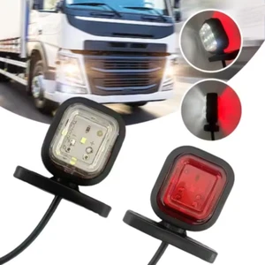 2x LED Dual Face Fender Turn Signal Side Marker Light Truck Trailer White/Red - Picture 1 of 11