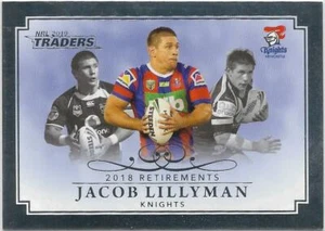 2019 Nrl Traders Retirements Parallel Case Card (RP6) Jacob LILLYMAN Knights #09 - Picture 1 of 2
