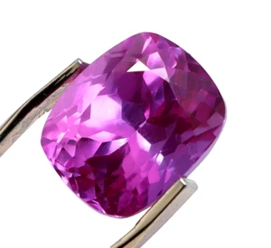9,30 ct natürlicher rosa Saphir Ceylon im Kissenschliff lose zertifizierter Edelstein - Bild 1 von 6