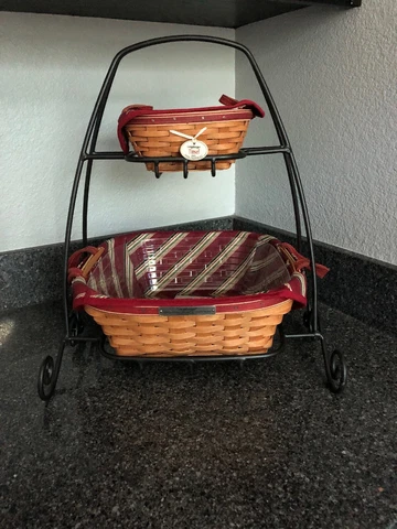 longaberger Wrought Iron 2 Tier Holiday Stand Combo Cover