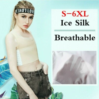 MARKENLOS Lesbisch Tomboy Brust atmungsaktiv Binder Weste FTM Ausschnitt Tank Top Eis