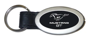Ford Mustang GT Oval Key Chain (Black) - Foto 1 di 3