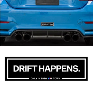 2x DRIFT HAPPENS BMW M Town Logo Decals Stickers Performance Motorsport M2 M3 M4 - Picture 1 of 4