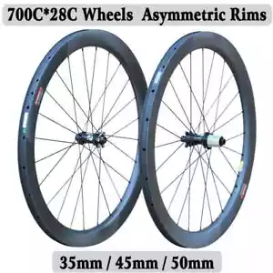 700c Carbon Road Bike Wheels Tubeless Disc Brake Central Lock Hubs Bike Wheelset - Picture 1 of 20
