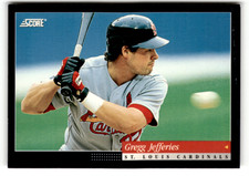 1994 Score #29 Gregg Jefferies    St. Louis Cardinals Baseball Cards