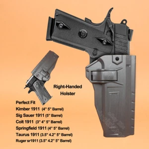 1911 Holster Fit Rock Island 1911 Tisas 1911 Duty Colt 1911 A1 STI Trojan OWB - Picture 1 of 9