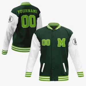Personalized Name Varsity Unisex Jacket, Customized Baseball Jacket Letterman - Picture 1 of 3