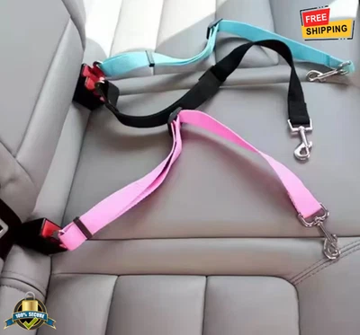 Dog Car Seat Belt Safety Harness Adjustable Travel Pet Leash Car Seat Protector - Image 1 of 4