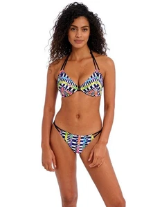 FREYA ELECTRO WAVE MULTI UNDERWIRE HALTER BIKINI TOP & TANGA BRIEF SET 30F / 8F - Picture 1 of 1
