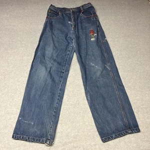 Vintage Y2K Youth Blue Jeans Size 16 Urban Street Hood Jnco Style Distressed - Picture 1 of 21