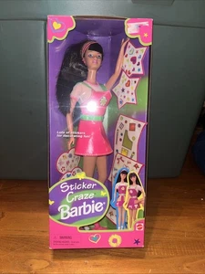 Vintage Sticker Craze Barbie Bambola Edizione Bruna #19914 1997 Mattel Nuovo con scatola Bello - Foto 1 di 6