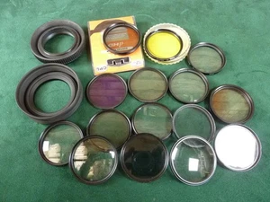 Lote de trabajo de 14 filtros de lente mixtos 52 mm más 2 campanas #8 - Imagen 1 de 1