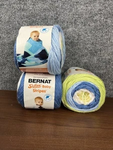 Bernat Garnpaket Softee Baby Streifen gelb grün blau weiß Sonnenschein Himmel Streifen - Bild 1 von 3