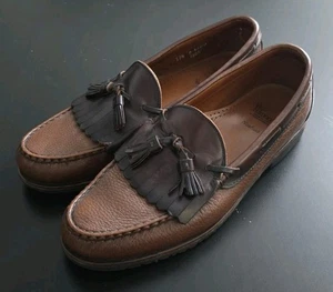 Allen Edmonds Nashua Men's Leather Shoes Brown Tassel Size 11.5 B - Picture 1 of 12