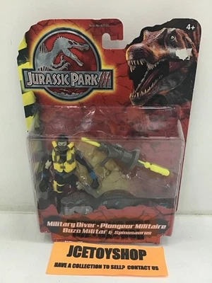 Hasbro Jurassic Park III 2001 buzo militar y Spinosaurus Mosc Foto 1 de 4