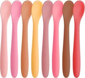 Silicone Baby Feeding Spoons – 8PCS Soft Infant Utensils Set - Picture 1 of 5