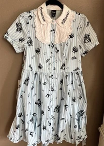 Disney Alice im Wunderland Neugieriger & Neugieriger Kleid mit Kragen Größe Small - Bild 1 von 12