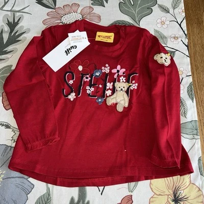 Steiff Langarmshirt Gr.80 Rot Mädchen Neu - Bild 1 von 4