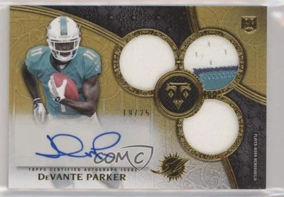 2015 Topps Triple Threads Relics Gold /25 Devante Parker #107 Rookie Auto RC - Image 1 of 2