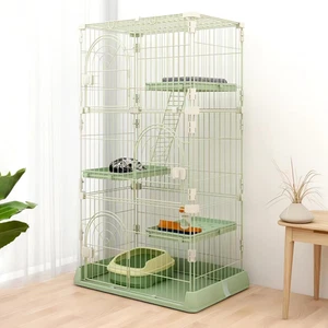 Slim 2/3-Tier Cat Cage for Large Cats Easy Assembly Pet Cage with Wide Door &... - Picture 1 of 4