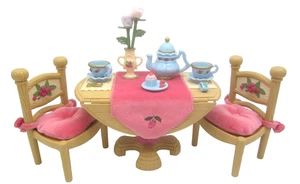 RARO! SET SALA DA PRANZO FISHER PRICE BRIARBERRY BRIARBERRY BEARS COMPLETO - Foto 1 di 17