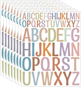 Buchstaben Aufkleber,8 Blatt (416 StüCk) Klebebuchstaben Bunt, Selbstklebende Bu - Bild 1 von 4