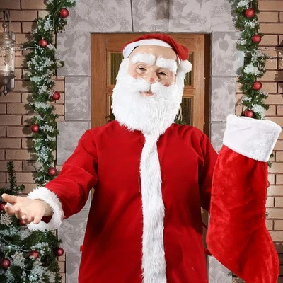 Máscara de Papá Noel transpirable máscara completa sobre la cabeza para actuación en escenario de carnaval Foto 1 de 4
