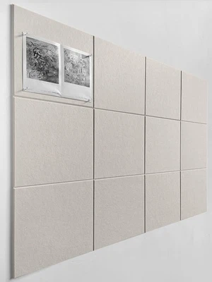 NIB! 12 Pk Large (12" x 12") Beige Cork Felt Board Wall Tiles For Office Home - Image 1 of 2