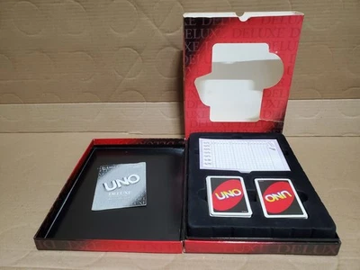 UNO Deluxe Edition 2001 Mattel Card Game Box Pre Loved In Box Complete - Image 1 of 4