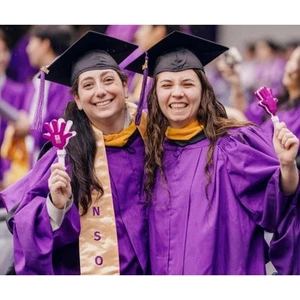 Herff Jones Graduation Regalia Purple Violet MBA Kleid, Kapuze, Cap NYU Gr. Large XL - Bild 1 von 14
