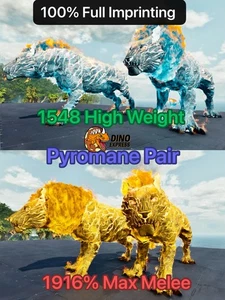 Pyromane TOP STATS Melee/Weight Pair, Full Color ASA PVE Survial Ascended - Picture 1 of 3