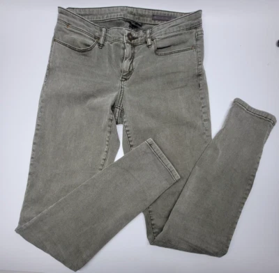 Jeans Club Monaco para mujer 28 de mezclilla verde desteñido ajustados rectos elásticos Foto 1 de 4