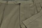Hart Schaffner Marx Men's Olive Brown Wool Pleated Dress Pants 34 X 31