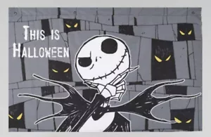 NIGHTMARE BEFORE CHRISTMAS Halloween Party FABRIC SCENE SETTER Jack BACKDROP - Picture 1 of 2