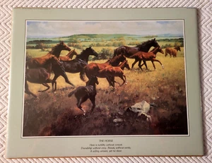 Horses Mares & Foals J Leone Poster Art Print 20x16 Leanin' Tree Sealed/Boarded - Picture 1 of 5