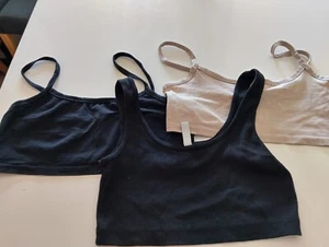 3 schöne stretch Bolero Top Gr. S in Beige und schwarz von H&M wenig getragen - Bild 1 von 7
