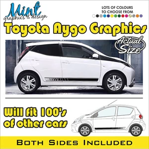 Toyota Aygo Seitenstreifen 3/5DR JEDES ALTER Aufkleber Aufkleber Grafik KEIN P&P 004 - Bild 1 von 4