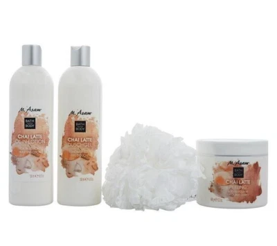 Juego de exfoliante corporal exfoliante, loción y gel de ducha M. Asam Bath Body CHAI LATTE Foto 1 de 4