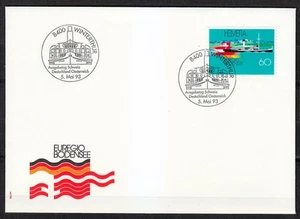 Switzerland 1993 FDC cover Lake Constance steamer Hohentwiel & flags - Picture 1 of 1