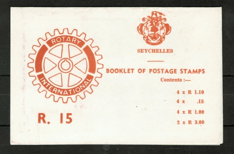 Seychelles 1980 Booklet of Postage Stamps SG#SB8, Sc#390, 396, 444, 446 #6513 Cover