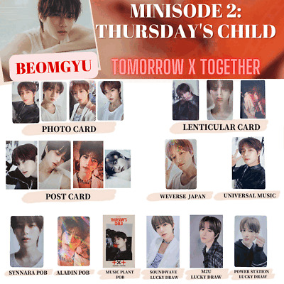 TXT BEOMGYU Photocard TOMORROW X TOGETHER MINISODE 2:THURSDAY'S CHILD Photo Card • 5.99$