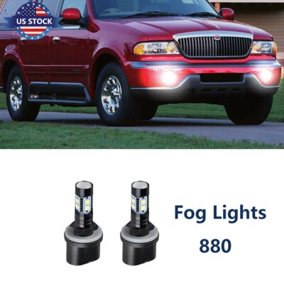 For Lincoln Navigator 1998-2002 8000K 2X 880 LED Fog Lights Bulbs Combo - Image 1 of 4