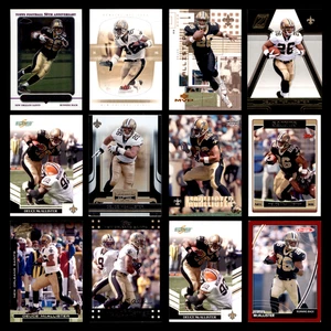 Lote 12 tarjetas de fútbol americano Deuce McAllister 2005 Topps cromadas New Orleans Saints conjunto - Imagen 1 de 15