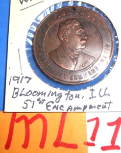 ML11 Medaglia Grande Esercito della Repubblica 1913, 51° Accampamento Annuale. Illinois - Foto 1 di 3