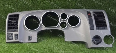 Panel de instrumentos de tablero Toyota Tundra Sequoia 2007-2017 bisel color plateado uso OEM Foto 1 de 4